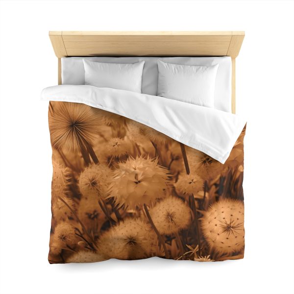 Dandelion Dream in Sunkissed Peach - Microfiber Duvet Cover - Image 20