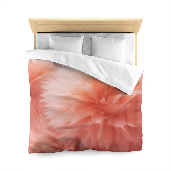 Lovely Fuzzy Buds in Peach 03 - Microfiber Duvet Cover - Image 20