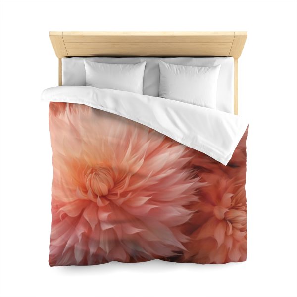 Lovely Fuzzy Buds in Peach 01 - Microfiber Duvet Cover - Image 20