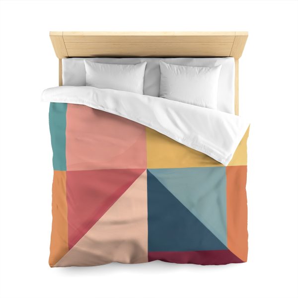 Soft Geometric Pyramid 01 - Microfiber Duvet Cover - Image 20