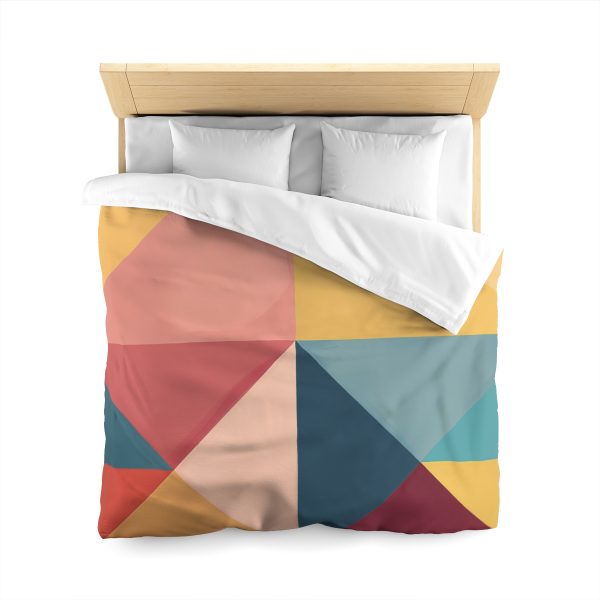 Soft Geometric Pyramid 03 - Microfiber Duvet Cover - Image 2