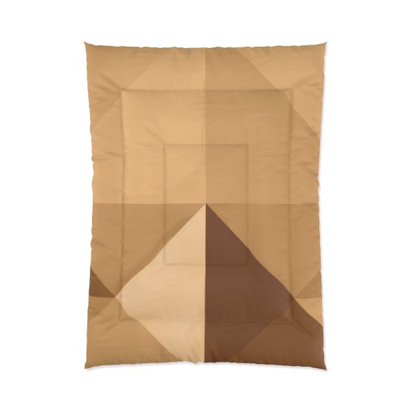 Soft Geometric Pyramid 03 in Honey Yellow Tone - Comforter - Image 5