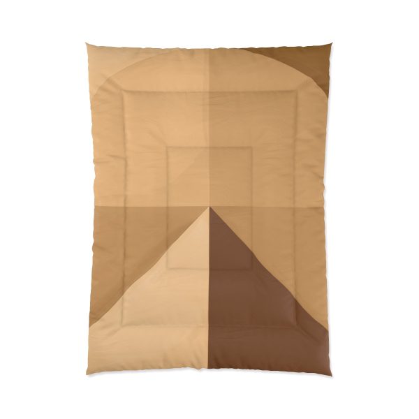 Soft Geometric Pyramid 02 in Honey Yellow Tone - Comforter - Image 5