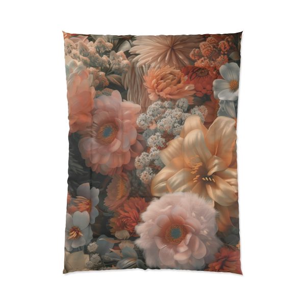 Lustrous Peach Baroque Floral 02 - Comforter - Image 5