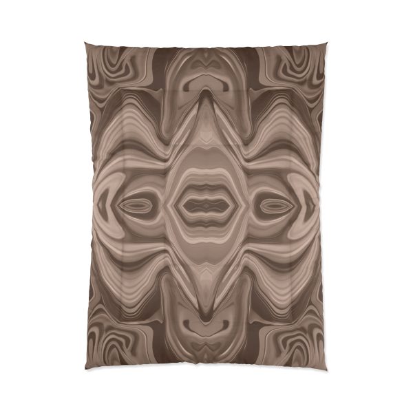 Lipnotic Kaleidoscope Background In Almondine 03 - Comforter - Image 5