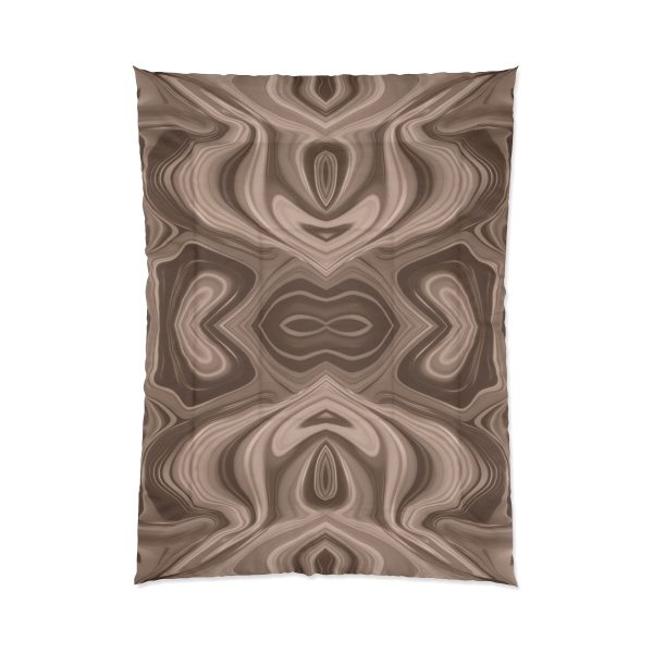 Lipnotic Kaleidoscope Background In Almondine 04 - Comforter - Image 5