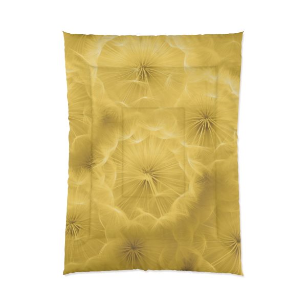 Dandelion Down Motif in Super Lemon Tone - Comforter - Image 5