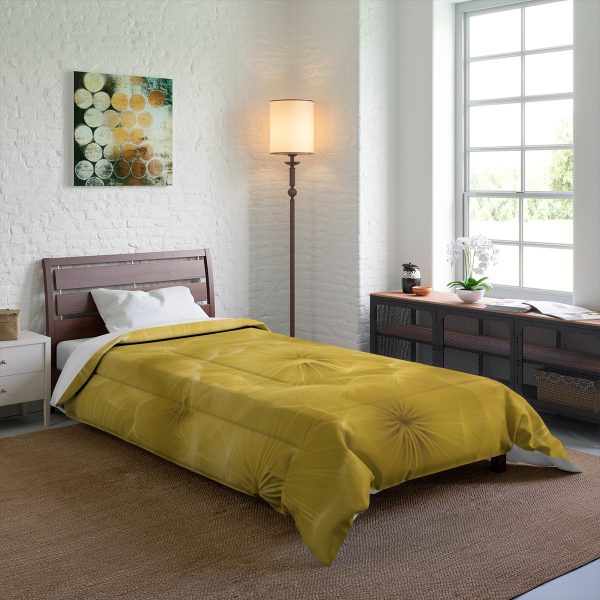 Dandelion Down Motif in Super Lemon Tone - Comforter - Image 6