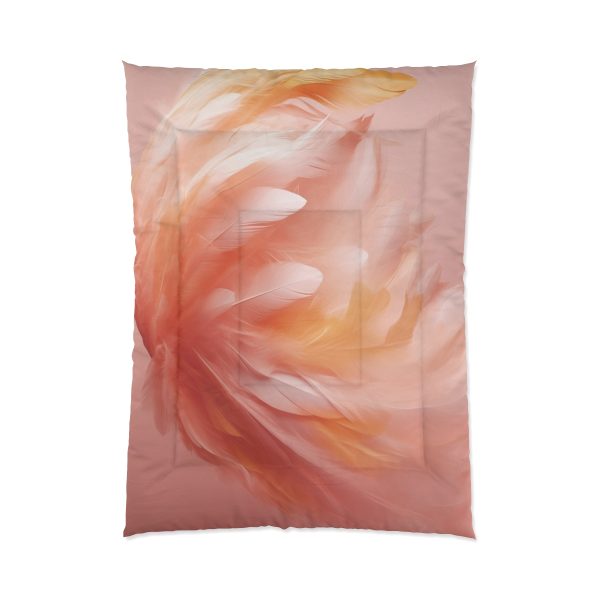 Lovely Fuzzy Feathers in Peach 02 - Comforter - Image 5