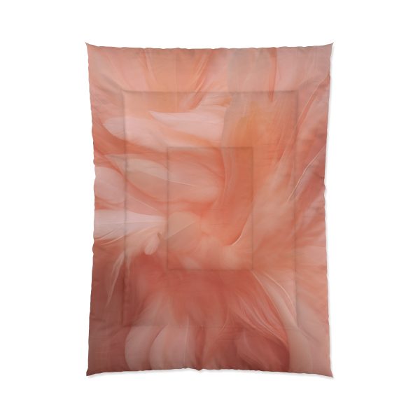 Lovely Fuzzy Feathers in Peach 01 - Comforter - Image 5