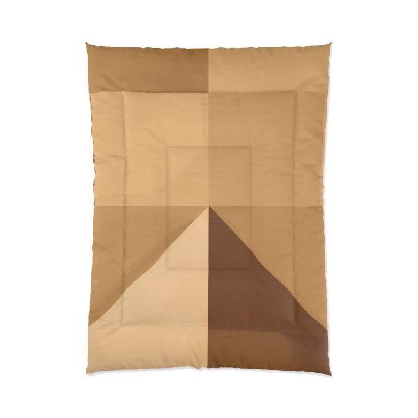 Soft Geometric Pyramid 01 in Honey Yellow Tone - Comforter - Image 5