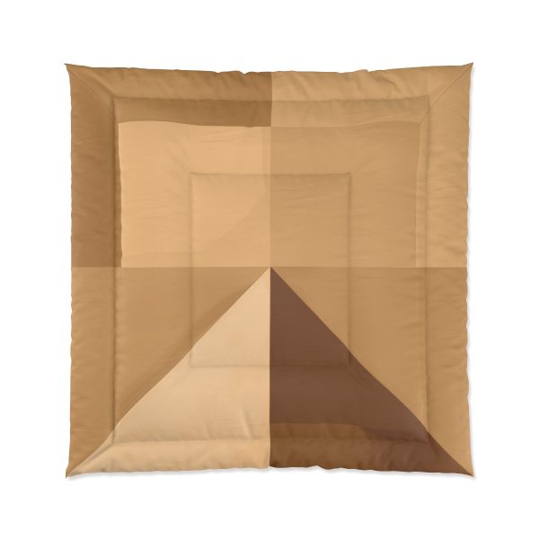 Soft Geometric Pyramid 01 in Honey Yellow Tone - Comforter