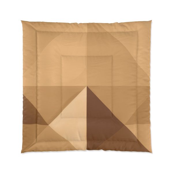 Soft Geometric Pyramid 03 in Honey Yellow Tone - Comforter