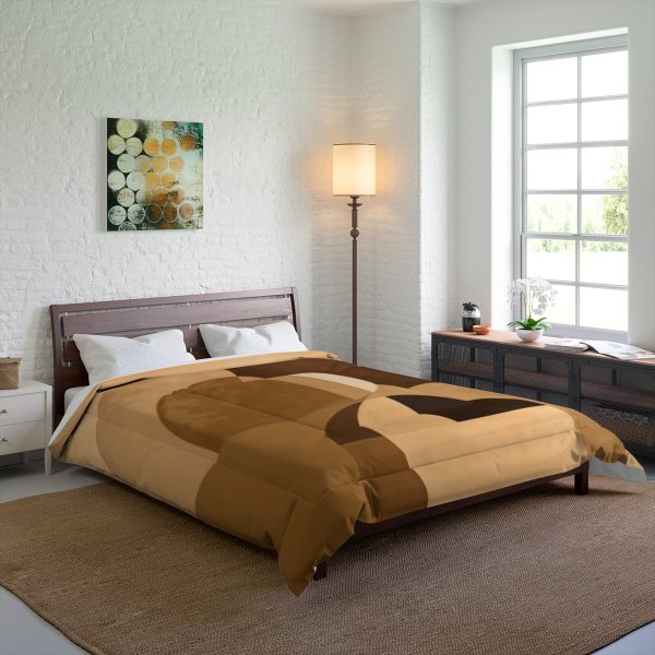 Soft Geometric Windows in Honey Yellow Tone - Comforter - Image 2