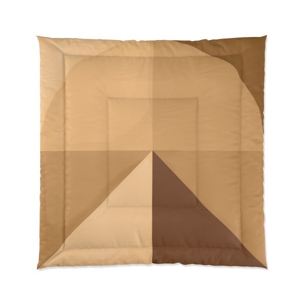 Soft Geometric Pyramid 02 in Honey Yellow Tone - Comforter