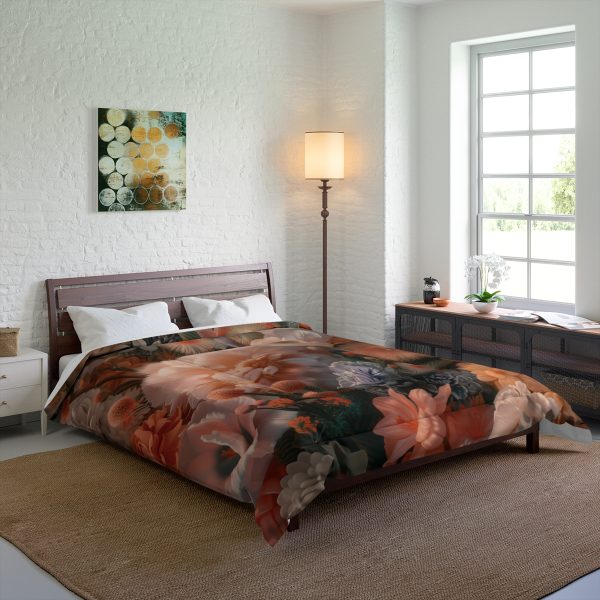 Lustrous Peach Baroque Floral 01 - Comforter - Image 2