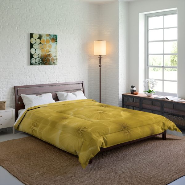 Dandelion Down Motif in Super Lemon Tone - Comforter - Image 2