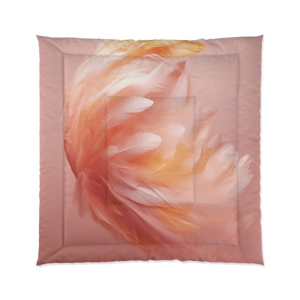 Lovely Fuzzy Feathers in Peach 02 - Comforter