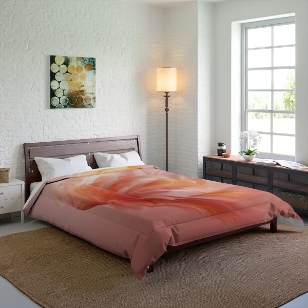 Lovely Fuzzy Feathers in Peach 02 - Comforter - Image 2