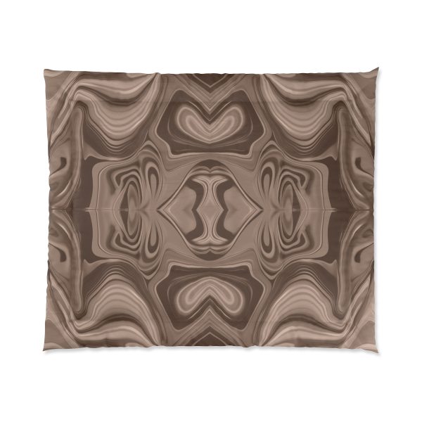 Lipnotic Kaleidoscope Background In Almondine 02 - Comforter - Image 7