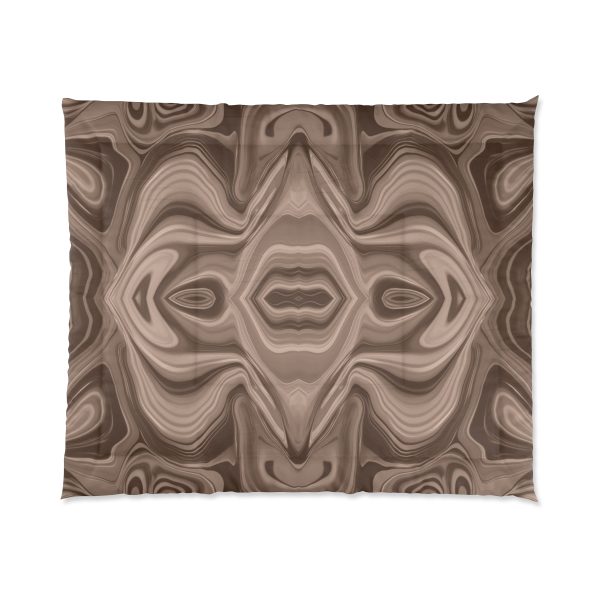 Lipnotic Kaleidoscope Background In Almondine 03 - Comforter - Image 7