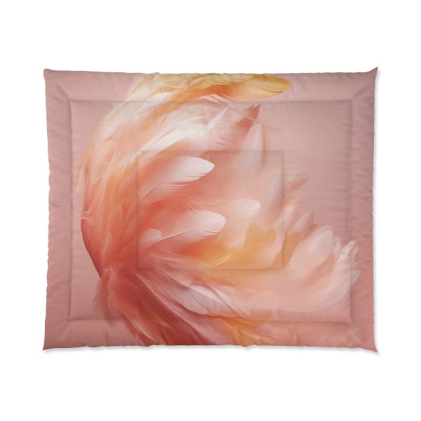 Lovely Fuzzy Feathers in Peach 02 - Comforter - Image 7