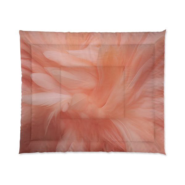 Lovely Fuzzy Feathers in Peach 01 - Comforter - Image 7