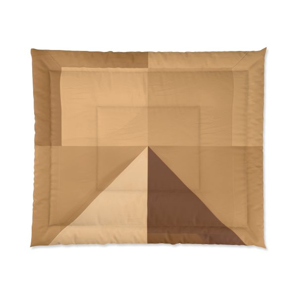 Soft Geometric Pyramid 01 in Honey Yellow Tone - Comforter - Image 7