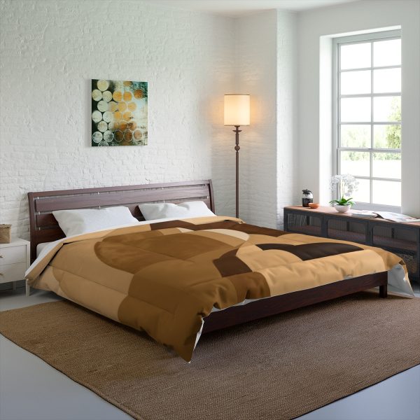 Soft Geometric Windows in Honey Yellow Tone - Comforter - Image 8