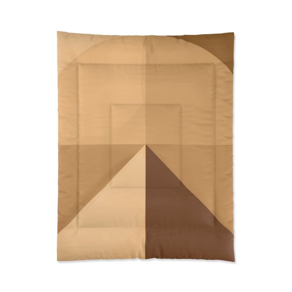 Soft Geometric Pyramid 02 in Honey Yellow Tone - Comforter - Image 3