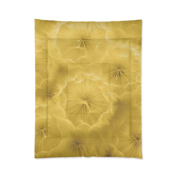 Dandelion Down Motif in Super Lemon Tone - Comforter - Image 3