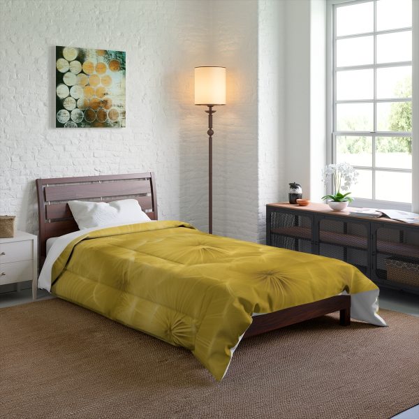 Dandelion Down Motif in Super Lemon Tone - Comforter - Image 4