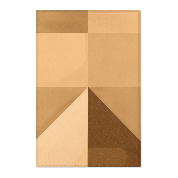 Soft Geometric Pyramid 01 in Honey Yellow Tone - Area Rugs - Image 4