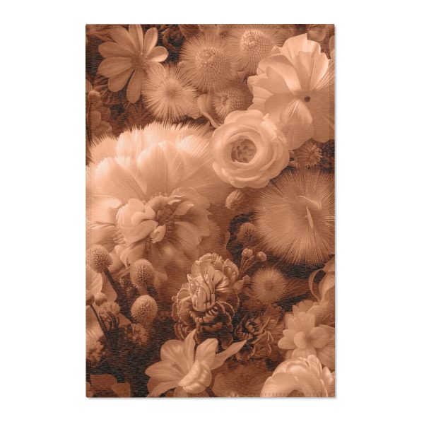 Lustrous Peach Fuzz Tone Baroque Floral 01 - Area Rugs - Image 4