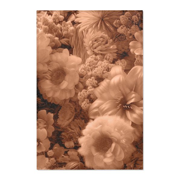 Lustrous Peach Fuzz Tone Baroque Floral 02 - Area Rugs - Image 4