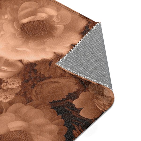 Lustrous Peach Fuzz Tone Baroque Floral 02 - Area Rugs - Image 5