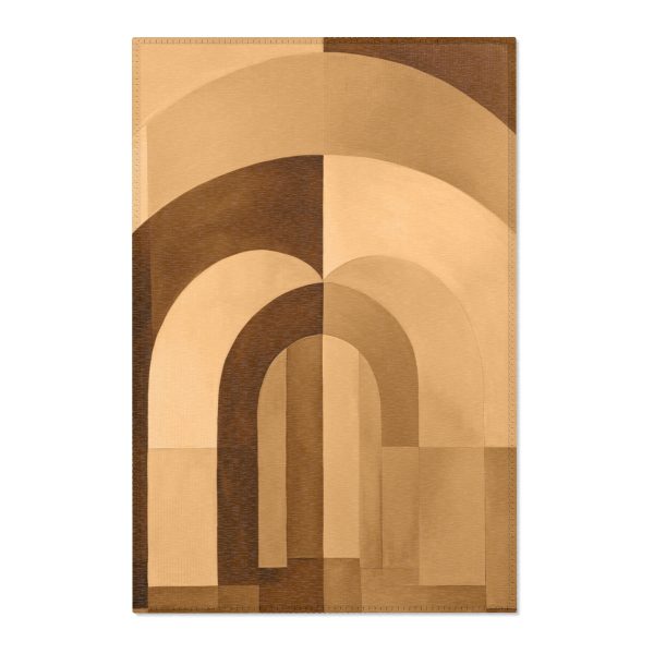 Soft Geometric Archways in Honey Yellow Tone - Area Rugs - Image 4