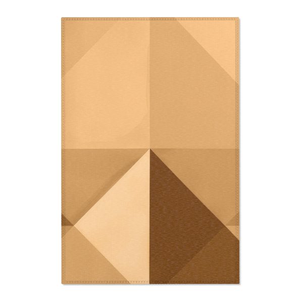 Soft Geometric Pyramid 03 in Honey Yellow Tone - Area Rugs - Image 4