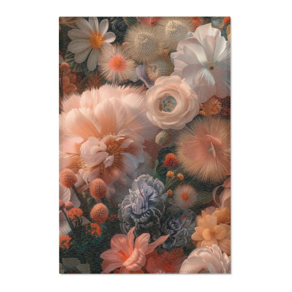 Lustrous Peach Baroque Floral 01 - Area Rugs - Image 4