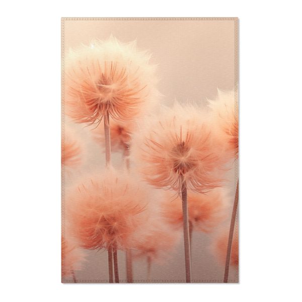 Misty Peach Dandelions - Area Rugs - Image 4