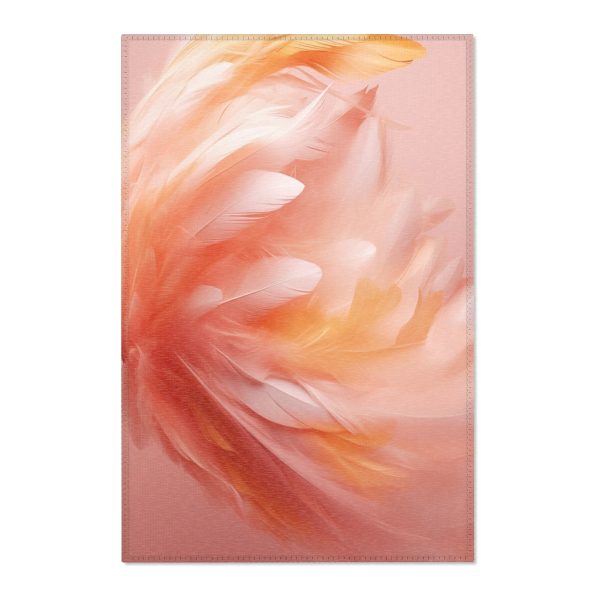 Lovely Fuzzy Feathers in Peach 02 - Area Rugs - Image 4