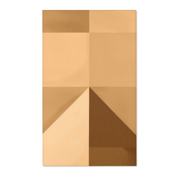 Soft Geometric Pyramid 01 in Honey Yellow Tone - Area Rugs - Image 7