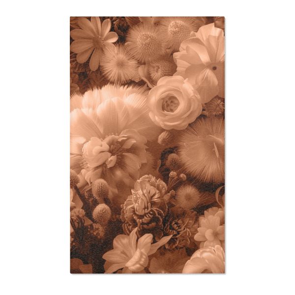 Lustrous Peach Fuzz Tone Baroque Floral 01 - Area Rugs - Image 7