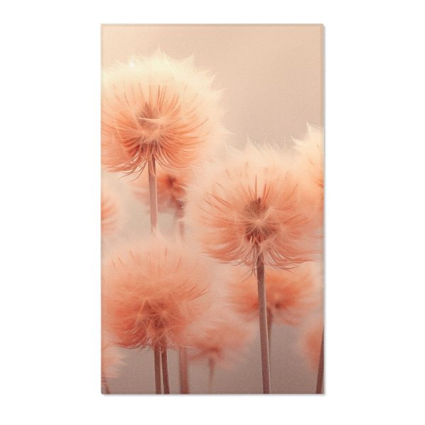 Misty Peach Dandelions - Area Rugs - Image 7