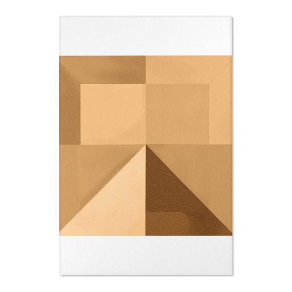 Soft Geometric Pyramid 01 in Honey Yellow Tone - Area Rugs - Image 10