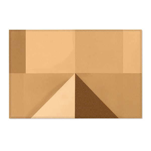 Soft Geometric Pyramid 01 in Honey Yellow Tone - Area Rugs - Image 13