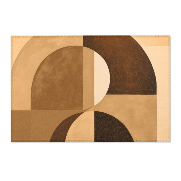 Soft Geometric Windows in Honey Yellow Tone - Area Rugs - Image 13