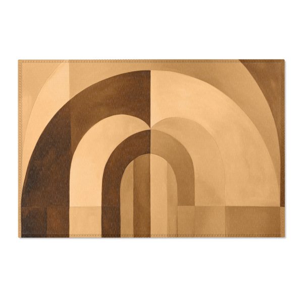 Soft Geometric Archways in Honey Yellow Tone - Area Rugs - Image 13