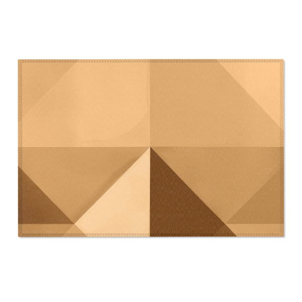 Soft Geometric Pyramid 03 in Honey Yellow Tone - Area Rugs