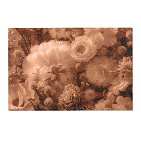 Lustrous Peach Fuzz Tone Baroque Floral 01 - Area Rugs - Image 13